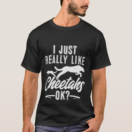 10 i gerade mögen wirklich Geparde T-Shirt (Vorderseite)