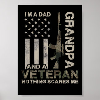 10 Ich bin ein Vater Großvater Veteran Bedrängtes Poster