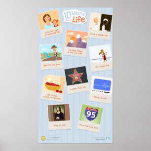 10 Idiome über das Leben Poster