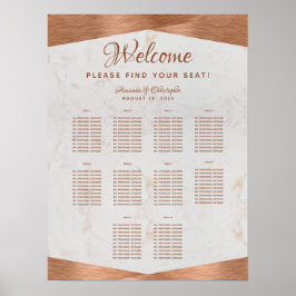10 Imitate für Hochzeitskartentafeln aus Kupfer Poster