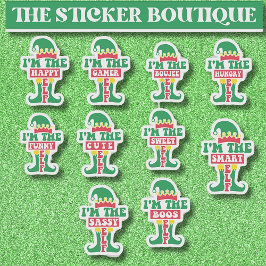 10 in einer festlichen Elf-Persönlichkeitskollekti Aufkleber