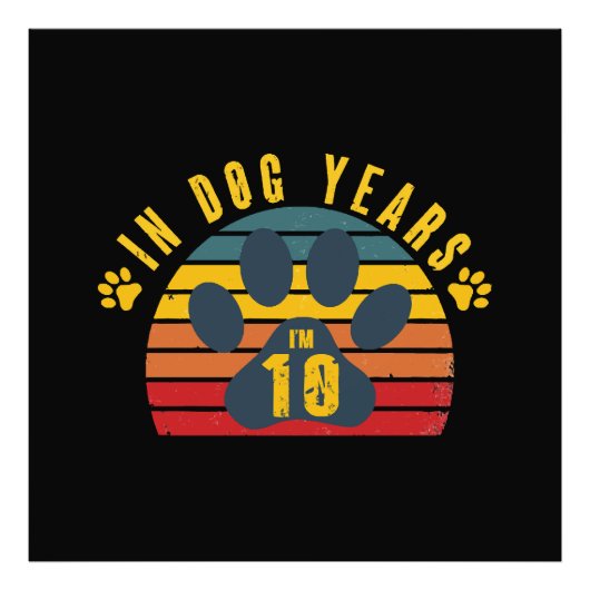 10 in Hundebahnen Fotodruck (Vorne)