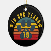 10 in Hundebahnen Keramik Ornament (Links)