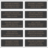 10 Individuelle Gästername-Adresse Mystisch Black Aufkleber (Vorderseite)