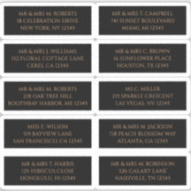 10 Individuelle Gästername-Adresse Mystisch Black