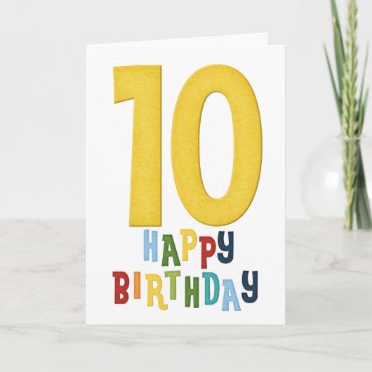 10. Jahr D2 Glückwunsch Geburtstagskarte Karte (Vorderseite)