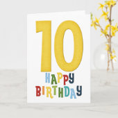 10. Jahr D2 Glückwunsch Geburtstagskarte Karte (Gelbe Blume)