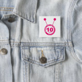 10 Jahr - Erwärmungs-Hütte Hotties Knopf Button (Beispiel)