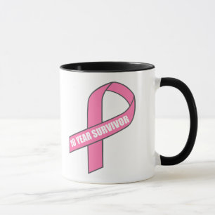 10 Jahr-Überlebender (Rosa Brustkrebs Schleife) Tasse