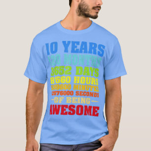 10 Jahre 120 Monate Phantastisch 10. Geburtstag T-Shirt