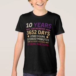 10 Jahre 120 Monate Phantastisch 10. Geburtstag Tri-Blend Shirt
