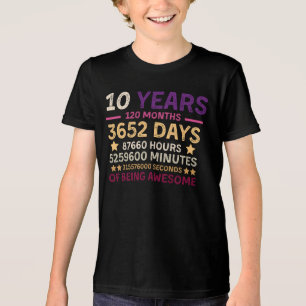 10 Jahre 120 Monate Phantastisch 10. Geburtstag Tri-Blend Shirt