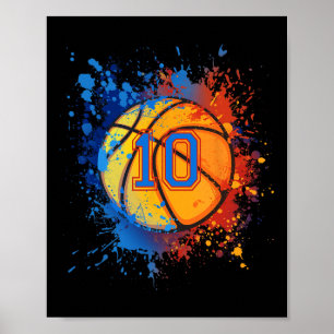 10 Jahre alt 10. Geburtstag Basketball Geschenk fü Poster