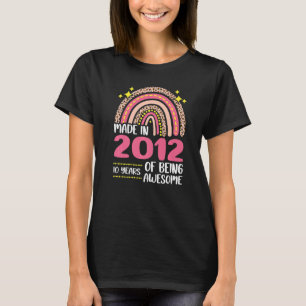 10 Jahre Alt 10. Geburtstag Geboren 2012 Frauen Mä T-Shirt
