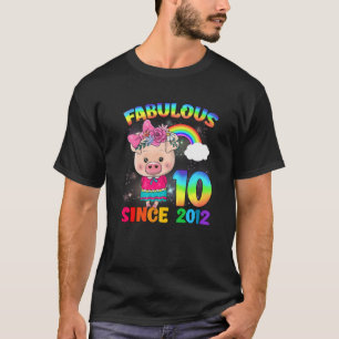 10 Jahre alt 10. Geburtstag Niedliches Mädchen Fab T-Shirt