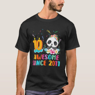 10 Jahre alt 10. Geburtstag Panda Unicorn Girl Par T-Shirt