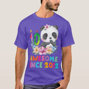 10 Jahre alt 10. Geburtstag Panda Unicorn Girl Par T-Shirt