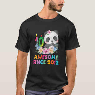 10 Jahre alt 10. Geburtstag Panda Unicorn Girl Par T-Shirt