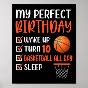 10 Jahre alt Basketball Geburtstagsparty 10. Boy B Poster