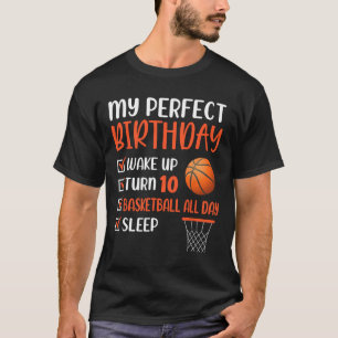 10 Jahre alt Basketball Geburtstagsparty 10. Boy B T-Shirt