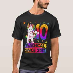10 Jahre alt Einhorn Flossing 10. Geburtstag Einho T-Shirt