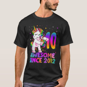 10 Jahre alt Einhorn Flossing 10. Geburtstagsmädch T-Shirt