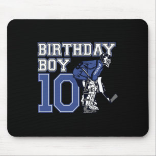 10 Jahre alt Eishockey Goalie Thema Geburtstag 10. Mousepad