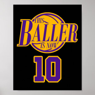 10 Jahre alt Geburtstag Bysketbyll Byller Lila und Poster