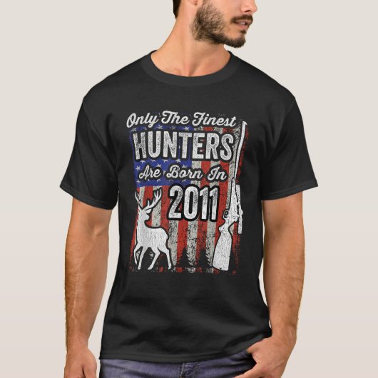 10 Jahre alt Geburtstag Jäger Funny Deer Hunter 20 T-Shirt (Vorderseite)