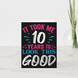 10 Jahre alt Geburtstag Zitat Grafik Funny 10. Karte