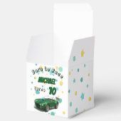 10 Jahre alt Geburtstagsparty Green Racing Car Geschenkschachtel (Geöffnet)
