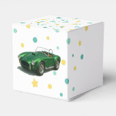 10 Jahre alt Geburtstagsparty Green Racing Car Geschenkschachtel (Rückseite)