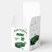 10 Jahre alt Geburtstagsparty Green Racing Car Geschenkschachtel (Geöffnet)