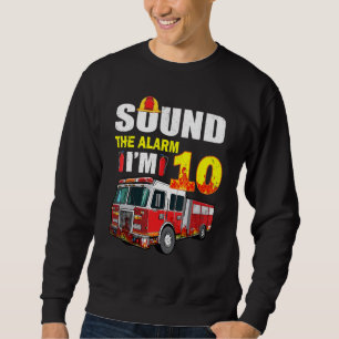 10 Jahre alt ist mein 10. Geburtstag Junge Feuerzu Sweatshirt