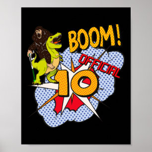 10 Jahre alt Laser-Tag Game Gamer Geschenk Laserta Poster