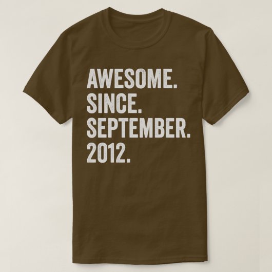 10 Jahre alt Phantastisch seit September 2012 10.  T-Shirt (Design vorne)