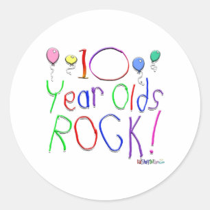 10 Jahre alt Rock! Aufkleber