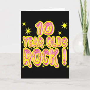 10 Jahre alt Rock! (Rosa) Grußkarte Karte