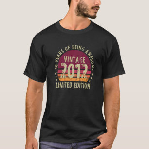 10 Jahre alt Vintag 2012 10. Geburtstag T-Shirt
