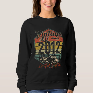 10 Jahre alt Vintag Juli 2012 Sweatshirt