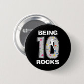 10 Jahre alt zu sein, ist großartig Boulderer 10.  Button (Vorne & Hinten)