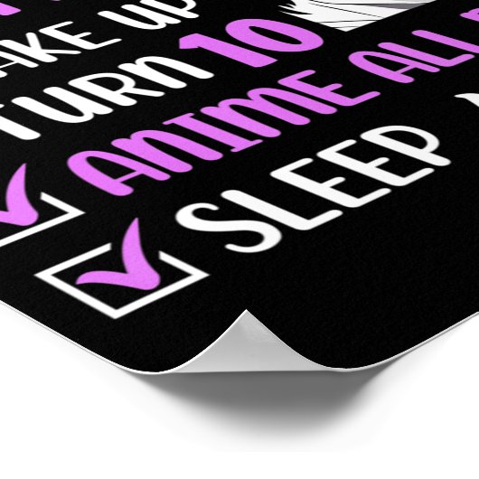 10 Jahre alte Anime Geburtstagsparty 10. Junge Mäd Poster (Ecke)