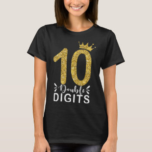10 Jahre alte Doppelstühle 10. Geburtstagskarte T-Shirt