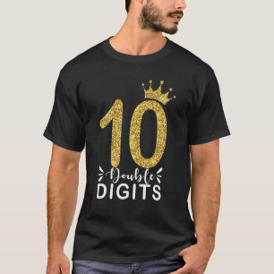 10 Jahre alte Doppelstühle 10. Geburtstagskarte T-Shirt