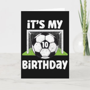 10 Jahre alte Fußballspieler zum 10. Geburtstag Ki Karte
