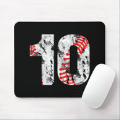 10 Jahre alte Geschenke Nummer 10 Baseball 10. Geb Mousepad (Mit Mouse)
