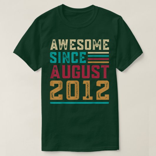 10 Jahre alte Geschenke Phantastisch seit August 2 T-Shirt (Design vorne)