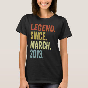 10 Jahre alte Junge Legende seit März 2013 10. Geb T-Shirt
