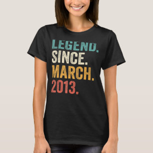 10 Jahre alte Legende Seit März 2013 10. Geburtsta T-Shirt