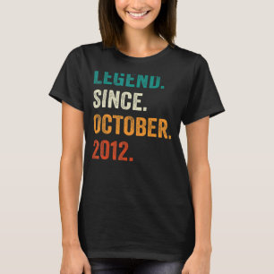 10 Jahre alte Legende Seit Oktober 2012 10. Geburt T-Shirt